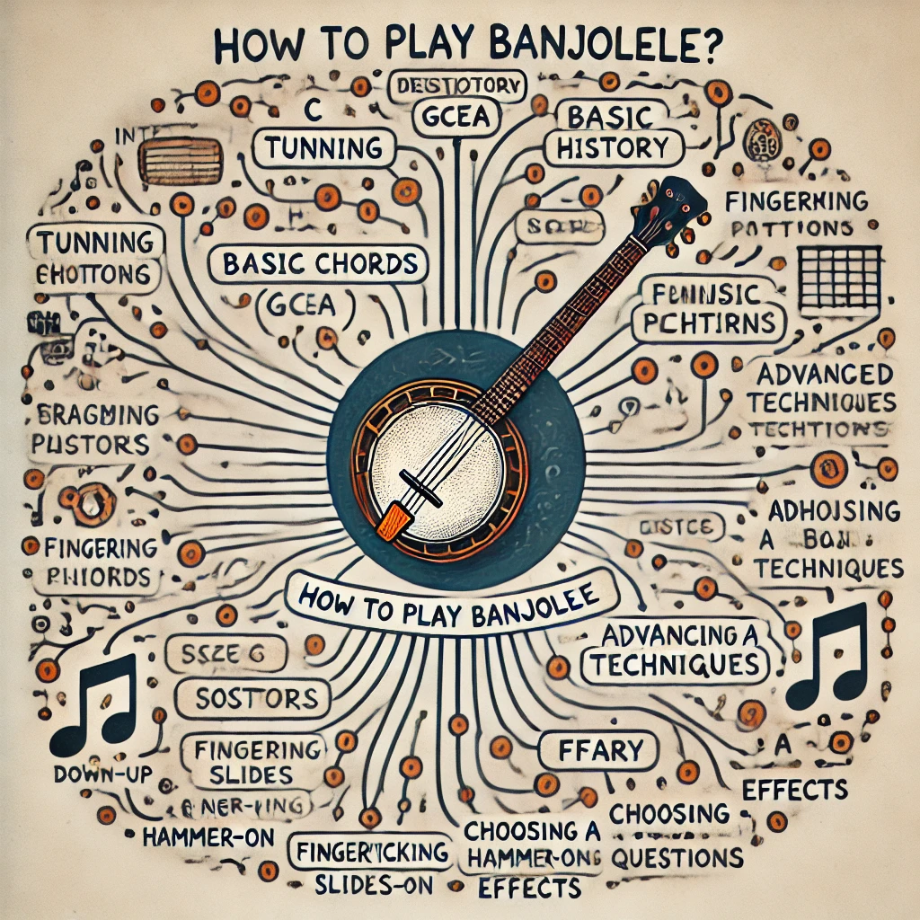 Mapa Mental de Como Tocar Banjolele