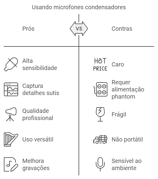 Os microfones condensadores são, sem dúvida, uma das melhores ferramentas para quem deseja capturar as nuances e a riqueza sonora de instrumentos acústicos, como o ukulele e a kalimba. A alta sensibilidade e a capacidade de captar detalhes sutis garantem gravações mais precisas e fiéis ao som original. Seja você um músico que deseja compartilhar suas performances online, produzir músicas em casa ou simplesmente gravar para fins pessoais, investir em um microfone condensador pode elevar a qualidade das suas produções a um nível profissional.